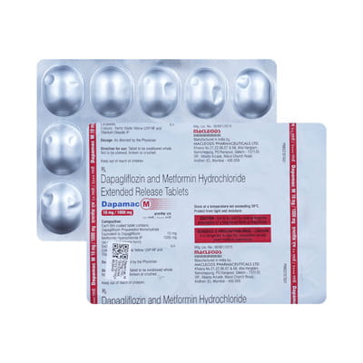 Dapamac M 10/1000mg Strip Of 10 Tablets