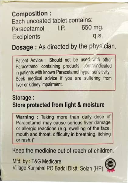 Paralife 650mg Strip Of 10 Tablets