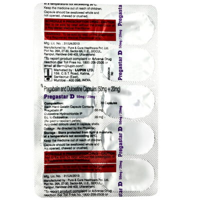 Pregastar D 50/20mg Strip Of 10 Capsules