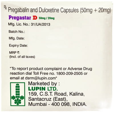 Pregastar D 50/20mg Strip Of 10 Capsules