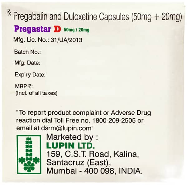 Pregastar D 50/20mg Strip Of 10 Capsules