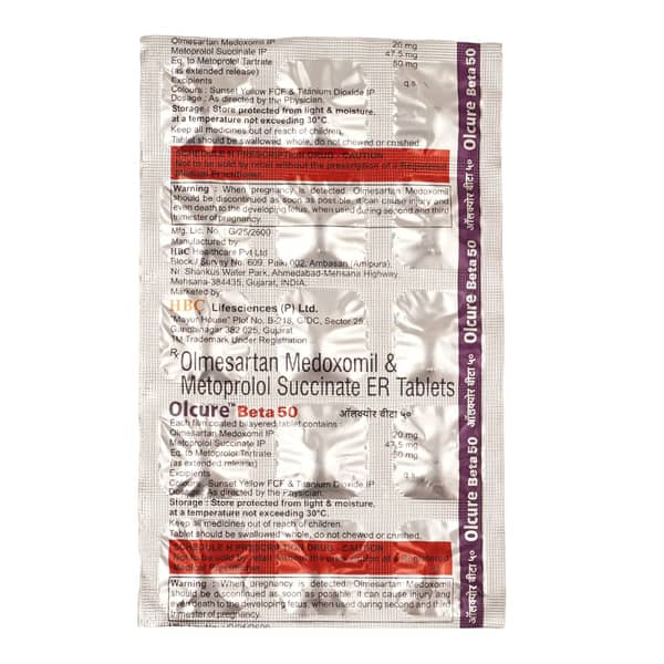 Olcure Beta 50mg Strip Of 15 Tablets
