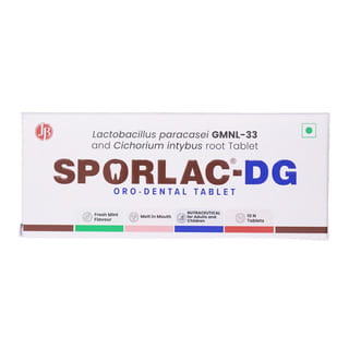 Sporlac Dg Fresh Mint Flavour Strip Of 10 Oro Dental Tablets
