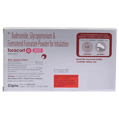 Foracort G 400mcg Strip Of 10 Rotacaps