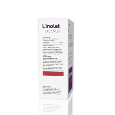 Linolet 100mg Bottle Of 30ml Dry Syrup