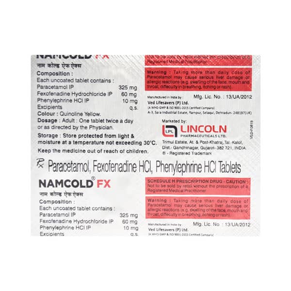 Nam Cold Fx Strip Of 10 Tablets