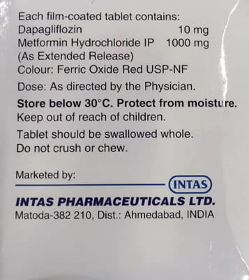 Daparyl M 10/1000mg Strip Of 10 Tablets