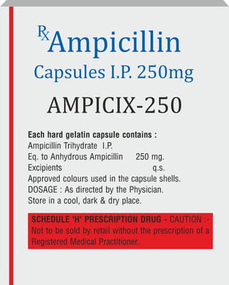 Ampicix 250mg Strip Of 10 Capsules