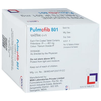 Pulmofib 801mg Strip Of 10 Tablets
