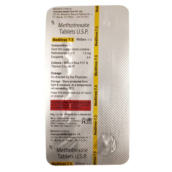 Meditrex 7.5Mg Strip Of 4 Tablets