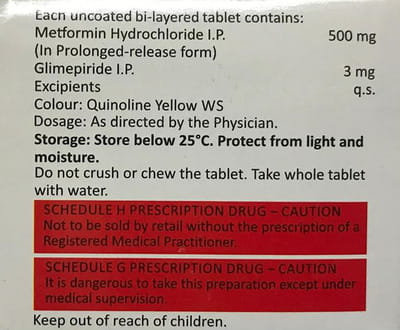 Obimet Gx3 Strip Of 10 Tablets