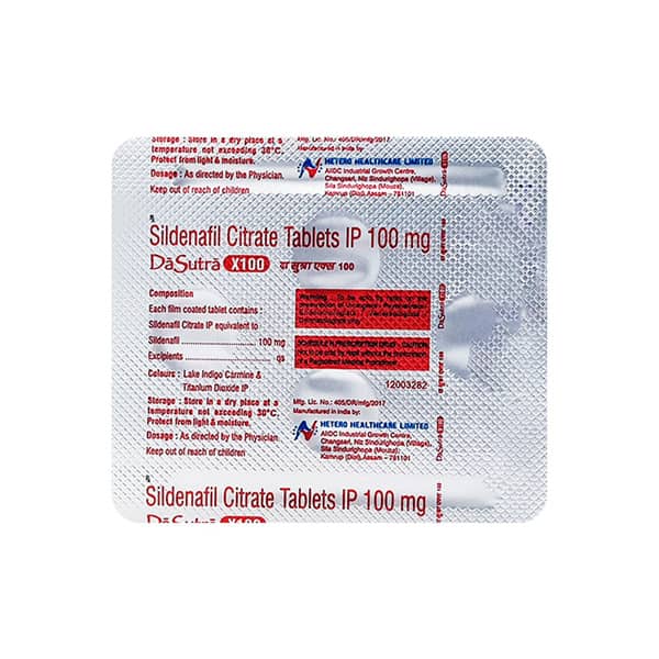 Dasutra X 100Mg Strip Of 4 Tablets