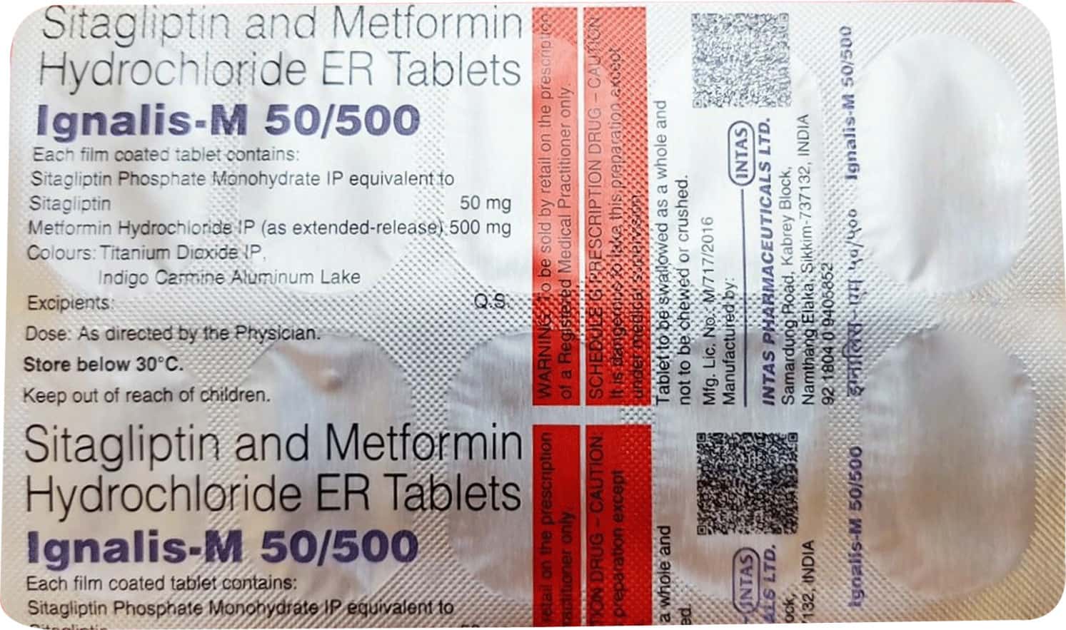 Ignalis Ignalis M 50/500mg Strip Of 10 Tablets: Uses, Side Effects, Price ...
