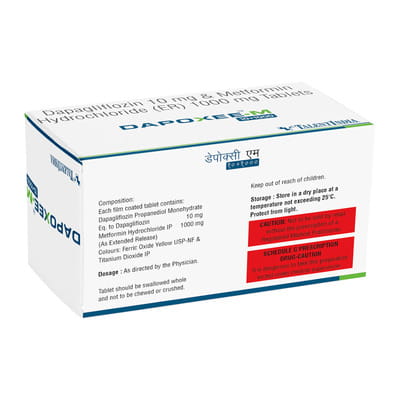 Dapoxee M 10/1000mg Strip Of 10 Tablets