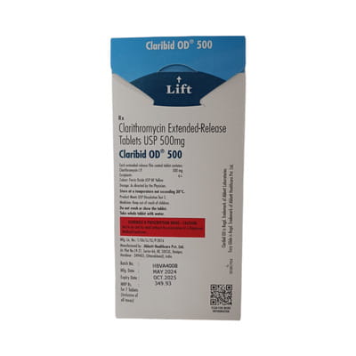 Claribid Od 500mg Strip Of 7 Tablets