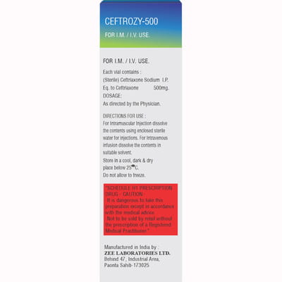 Ceftrozy 500mg Dry Vial Of 1 Powder For Injection