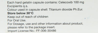 Celebrex 100mg Strip Of 10 Capsules