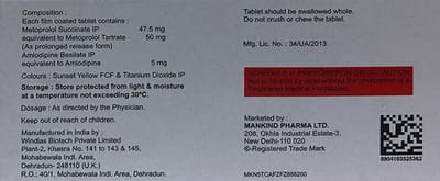 Amlokind Beta 50mg Strip Of 10 Tablets