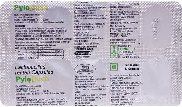 Pyloflush Strip Of 10 Capsules