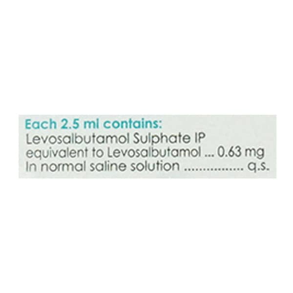 Levolin 0.63Mg 2.5Ml Packet Of 6 Respules