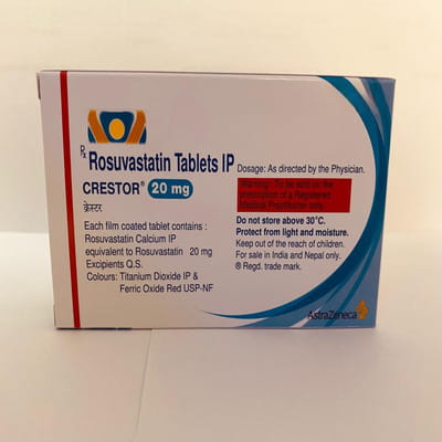 Crestor 20mg Strip Of 15 Tablets