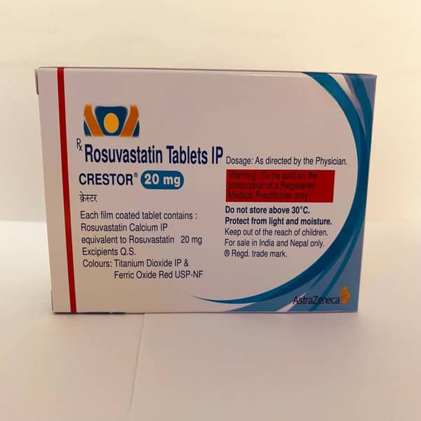 Crestor 20mg Strip Of 15 Tablets