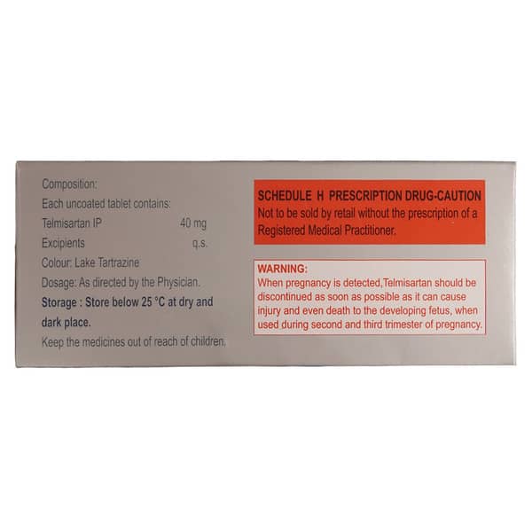 Telmisat 40mg Strip Of 15 Tablets