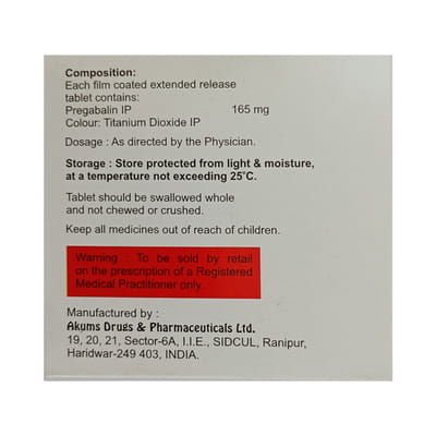 Gabawin Er 165mg Strip Of 10 Tablets