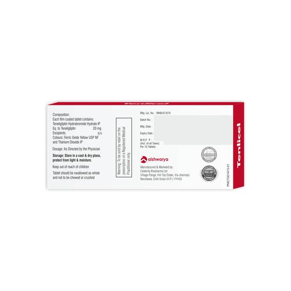 Tenlicel 20mg Strip Of 10 Tablets