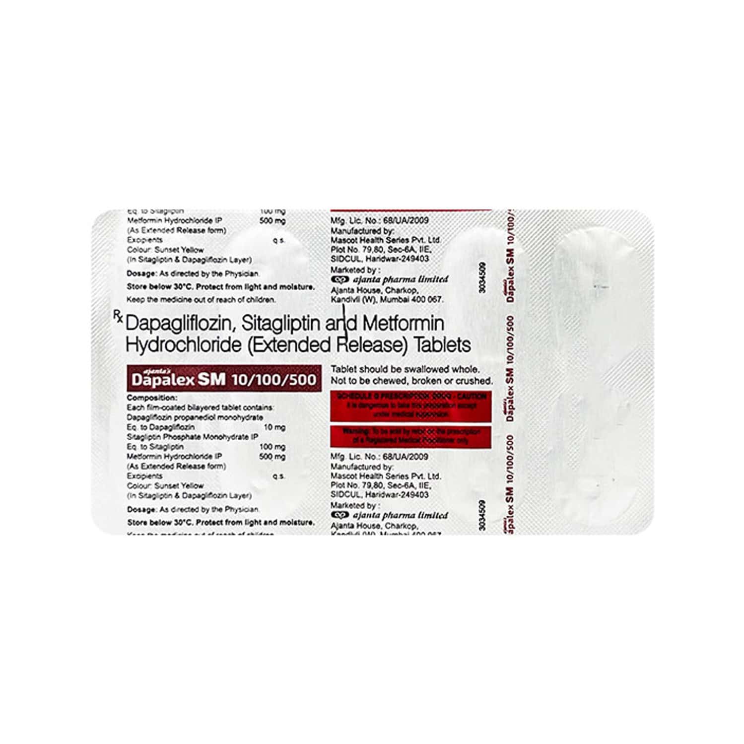 Dapalex Sm 10/100/500mg Strip Of 10 Tablets: Uses, Side Effects, Price &  Dosage | PharmEasy