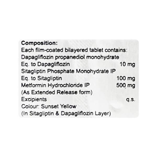 Dapalex Sm 10/100/500mg Strip Of 10 Tablets