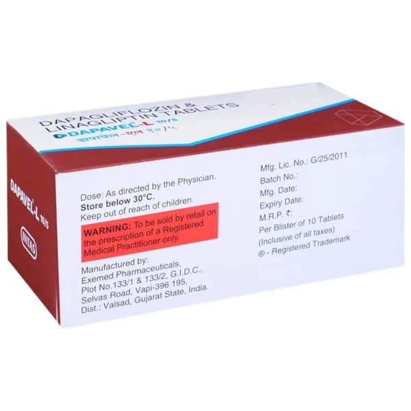 Dapavel L 10/5mg Strip Of 10 Tablets