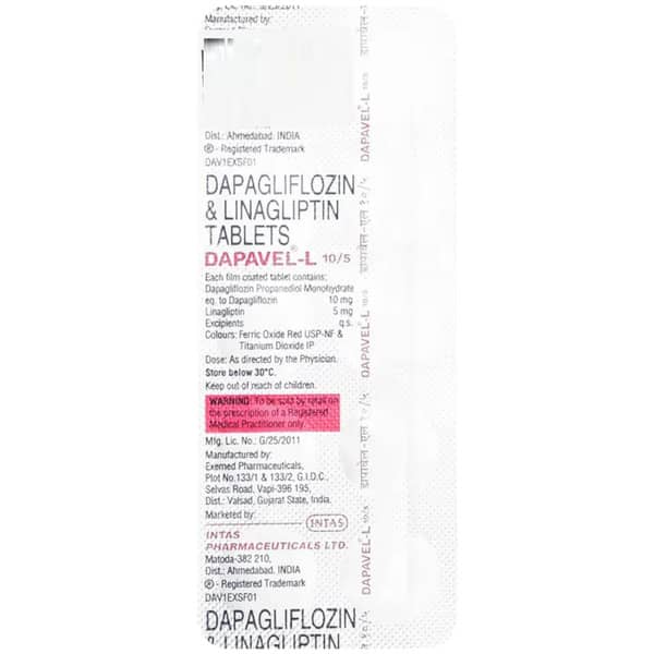 Dapavel L 10/5mg Strip Of 10 Tablets