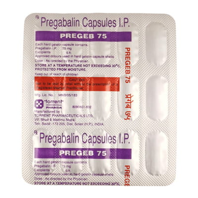 Pregeb 75mg Strip Of 15 Capsules