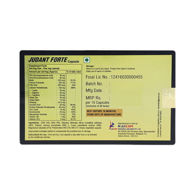 Judant Forte Strip Of 10 Capsules
