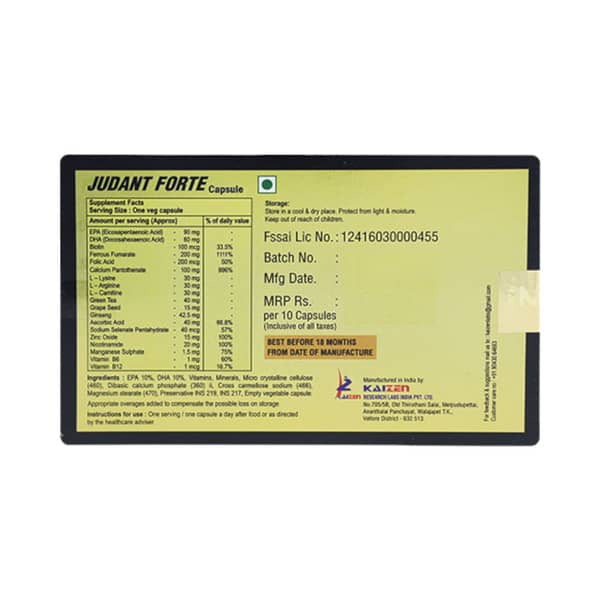 Judant Forte Strip Of 10 Capsules