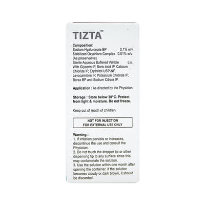 Tizta Bottle Of 5ml Eye Drops