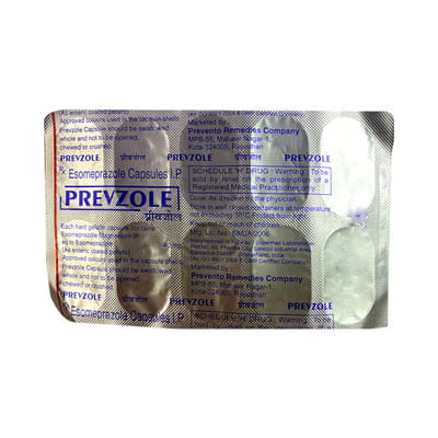 Prevzole 40 Mg Strip Of 10 Capsules
