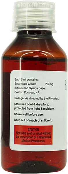 Butadryl Strawberry Flavour Sugar Free Bottle Of 100ml Syrup