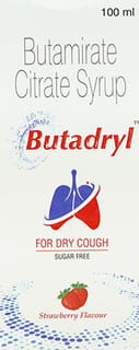 Butadryl Strawberry Flavour Sugar Free Bottle Of 100ml Syrup