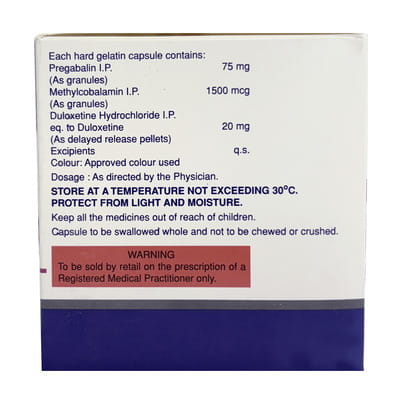 Pregaba Dm 75/20mg Strip Of 10 Capsules