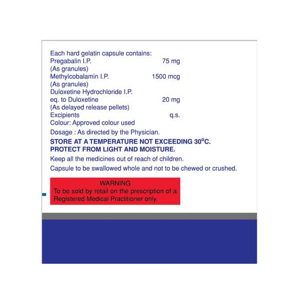 Pregalin Dm 75/20mg Strip Of 10 Capsules