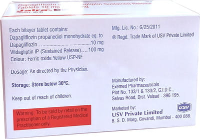 Jalra Dp 100/10mg Strip Of 10 Tablets