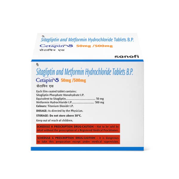 Cetapin S 50/500mg Strip Of 10 Tablets