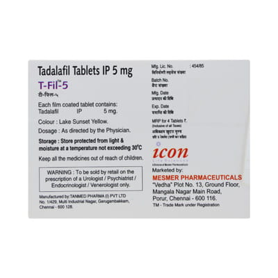 Tfil 5 Mg Strip Of 4 Tablets