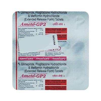 Ameto Gp 2mg Strip Of 15 Tablets