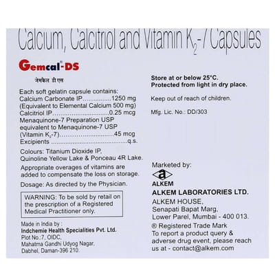 Gemcal Ds Strip Of 15 Tablets