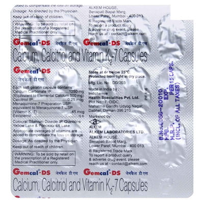 Gemcal Ds Strip Of 15 Tablets