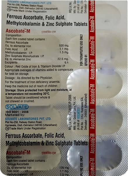 Ascobate M Strip Of 10 Tablets