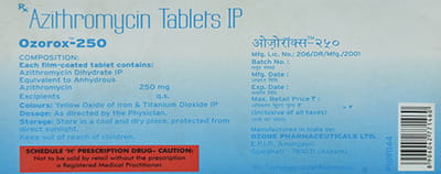 Ozorox 250 Mg Tablet 10